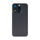 For Apple iPhone 15 Pro Back Glass With NFC, Enlarged Camera Frame Black Titanium Compatible