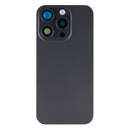 For Apple iPhone 15 Pro Back Glass With NFC, Enlarged Camera Frame Black Titanium Compatible