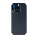 For Apple iPhone 15 Pro Back Glass With NFC, Enlarged Camera Frame Blue Titanium Compatible