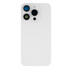 For Apple iPhone 15 Pro Back Glass With NFC, Enlarged Camera Frame White Titanium Compatible