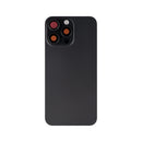 For Apple iPhone 15 Pro Max Back Glass With NFC, Enlarged Camera Frame Black Titanium Compatible