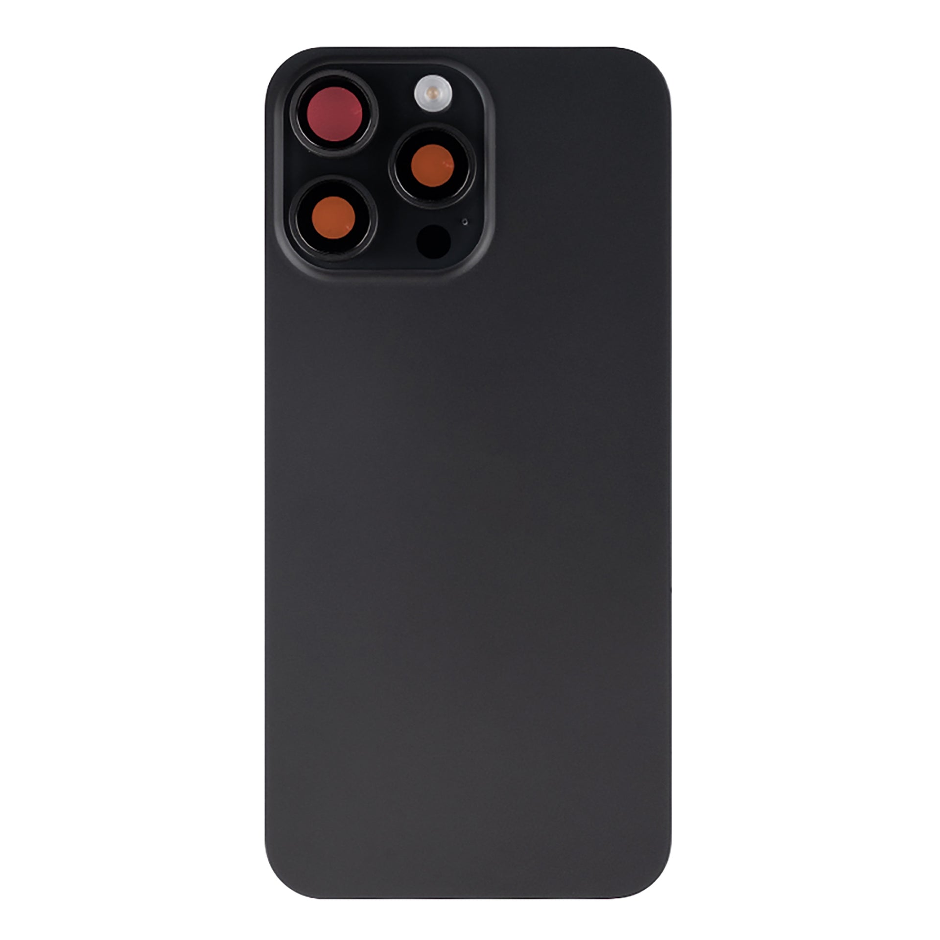 For Apple iPhone 15 Pro Max Back Glass With NFC, Enlarged Camera Frame Black Titanium Compatible