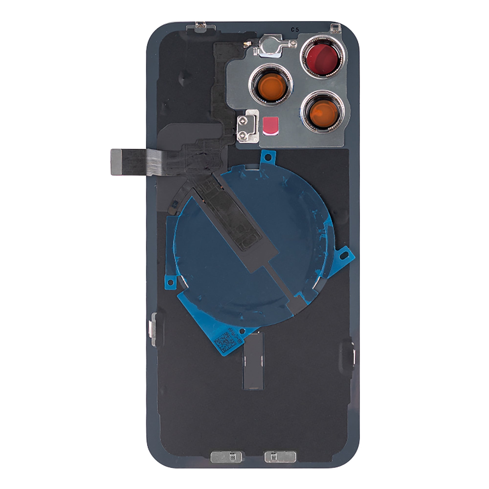 For Apple iPhone 15 Pro Max Back Glass With NFC, Enlarged Camera Frame Blue Titanium Compatible