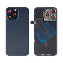For Apple iPhone 15 Pro Max Back Glass With NFC, Enlarged Camera Frame Blue Titanium Compatible