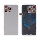 For Apple iPhone 15 Pro Max Back Glass With NFC, Enlarged Camera Frame Natural Titanium Compatible
