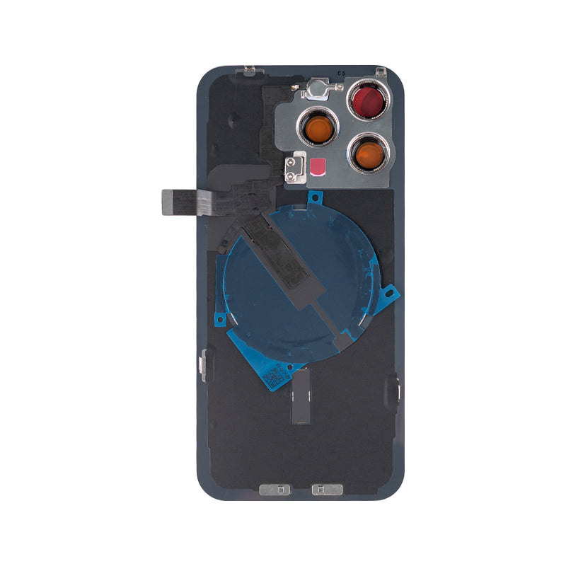 For iPhone 15 Pro Max Extra Glass With NFC, Enlarged Camera Frame White Titanium