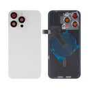 For Apple iPhone 15 Pro Max Back Glass With NFC, Enlarged Camera Frame White Titanium Compatible
