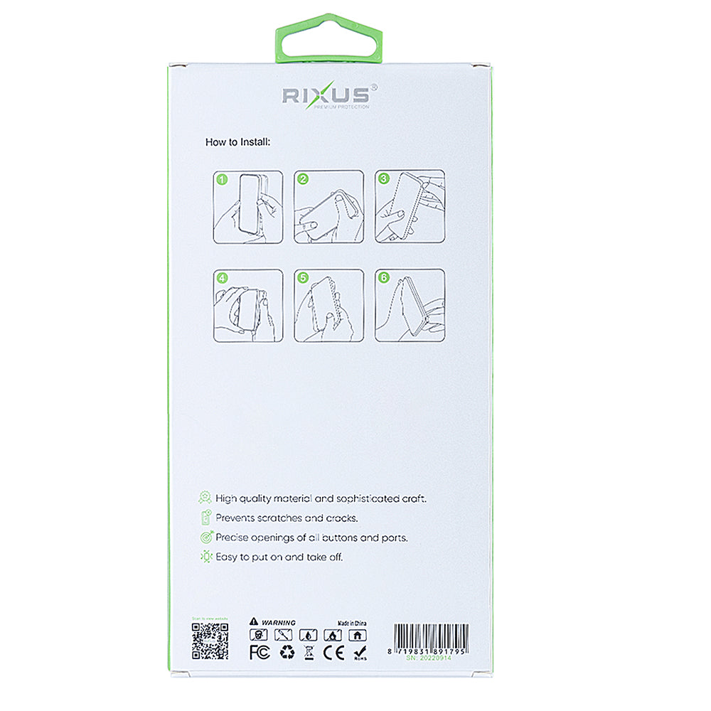 Rixus Anti-Burst Case For Samsung Galaxy S25 Edge Transparent