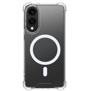 Rixus Anti-Burst Case With MagSafe Compatible For Samsung Galaxy S25 Edge Transparent
