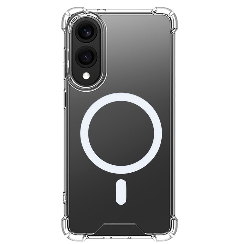 Rixus Anti-Burst Case With MagSafe For Samsung Galaxy S25 Edge S937B Transparent