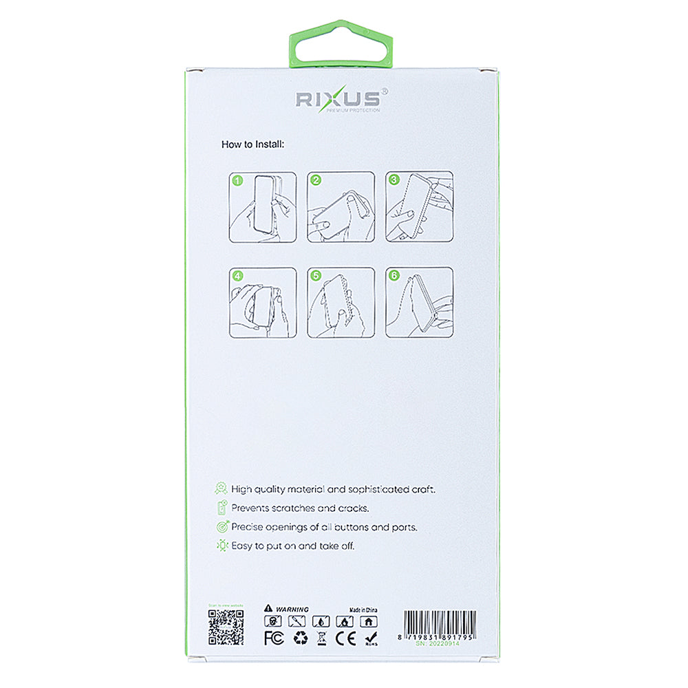 Rixus Anti-Burst Case With MagSafe Compatible For Samsung Galaxy S25 Edge Transparent