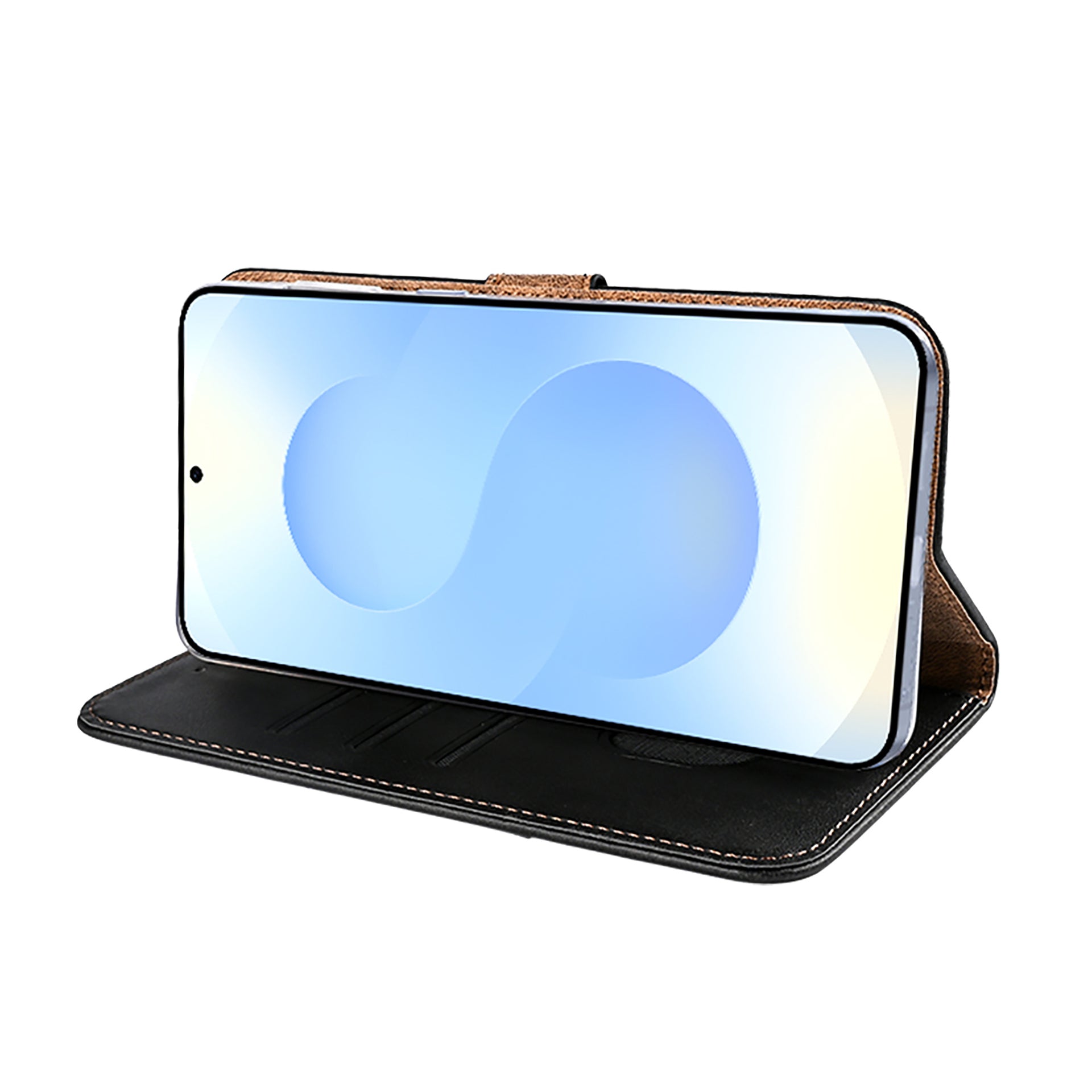 Rixus Bookcase For Samsung Galaxy S25 Edge Black