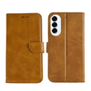 Rixus Bookcase For Samsung Galaxy S25 Edge Light Brown