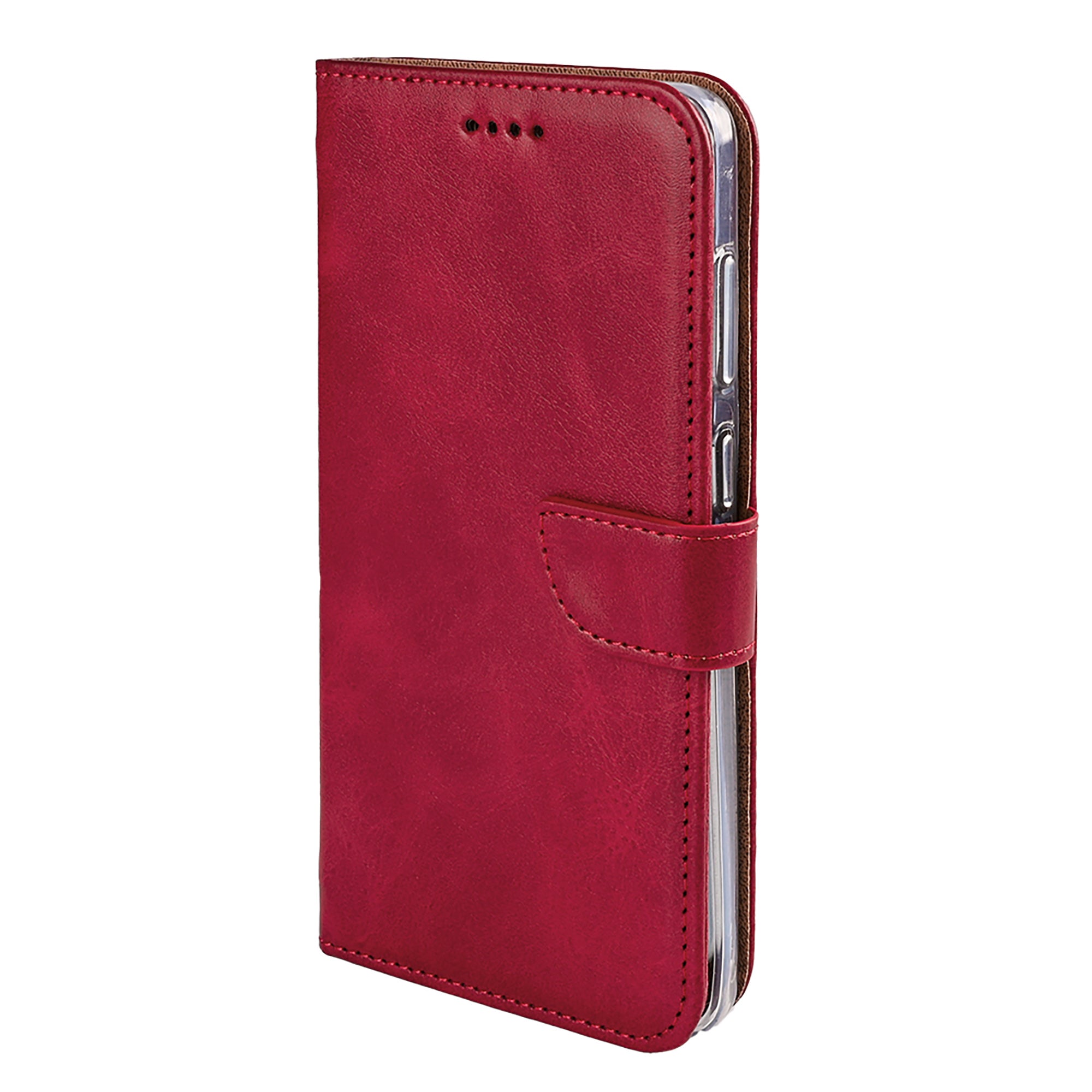 Rixus Bookcase For Samsung Galaxy S25 Edge Dark Red