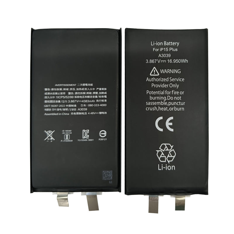 For iPhone 15 Plus Battery (Spot Welding Required) 4383mAh No BMS / IC
