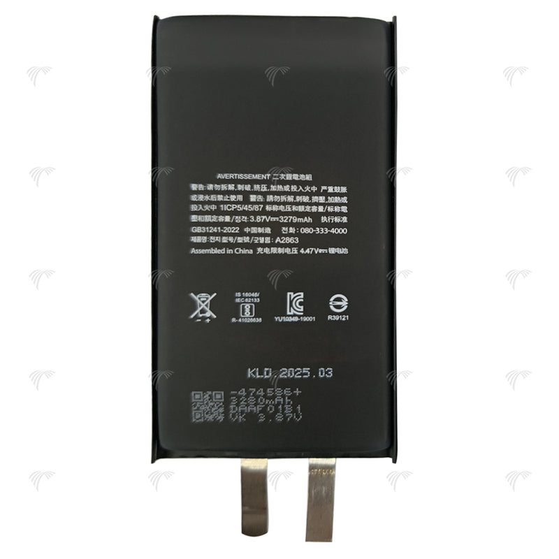For iPhone 14 Battery (Spot Welding Required) 3279mAh No BMS / IC