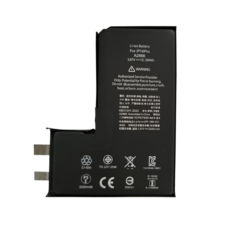 For iPhone 14 Pro Battery (Spot Welding Required) 3200mAh No BMS / IC