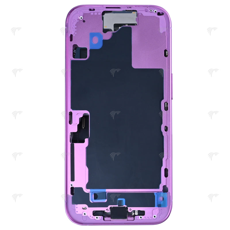 For iPhone 16 Complete Housing Incl. All Small Parts Without Battery And Back Camera Pink