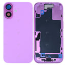 For iPhone 16 Complete Housing Incl. All Small Parts Without Battery And Back Camera Pink