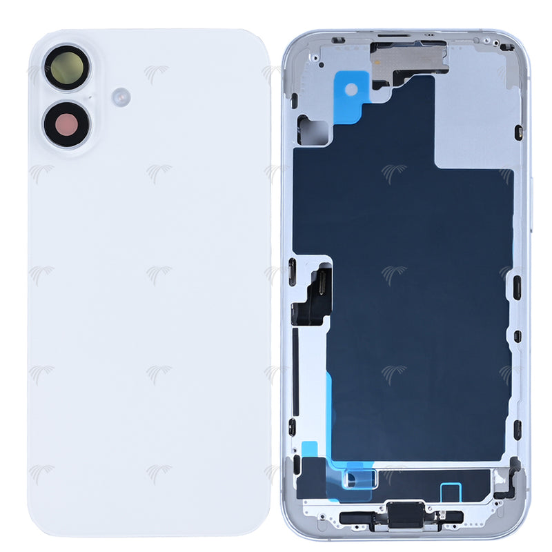 For iPhone 16 Plus Complete Housing Incl. All Small Parts Without Battery And Back Camera White