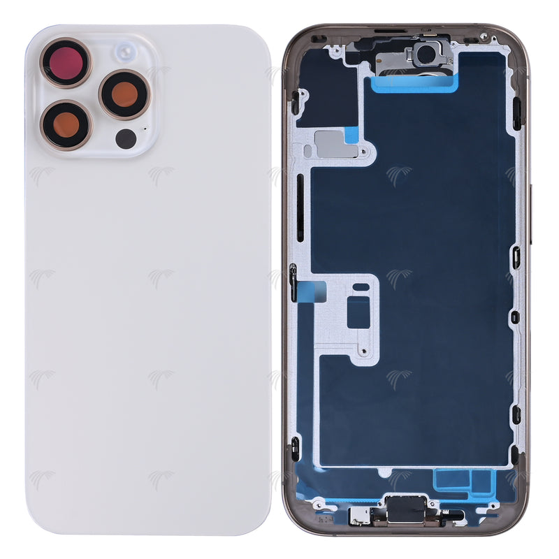 For iPhone 16 Pro Complete Housing Incl. All Small Parts Without Battery And Back Camera Desert Titanium