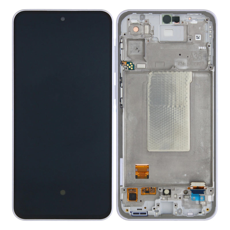 Samsung Galaxy A36 A366B Display And Digitizer With Frame Lavender GH82-36841D Service Pack