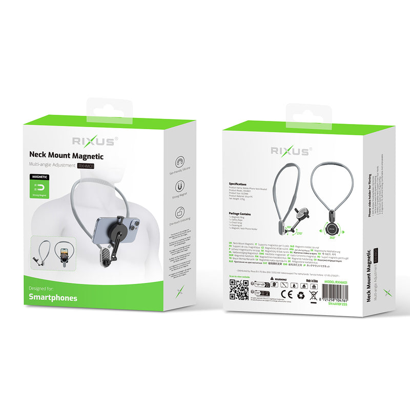 Rixus RXHM01 Neck Mount Magnetic Black