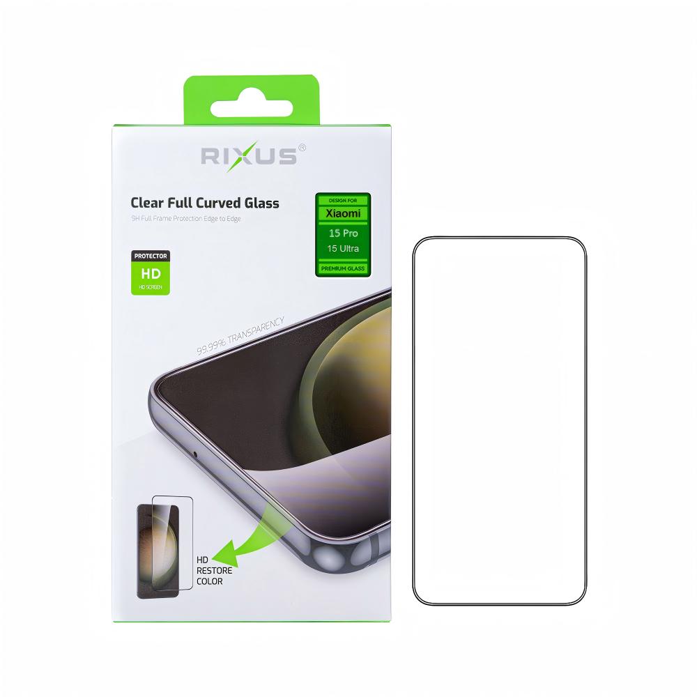 Rixus Clear HD Ultra Line Tempered Glass For Xiaomi 15 Pro, 15 Ultra, 15S Pro
