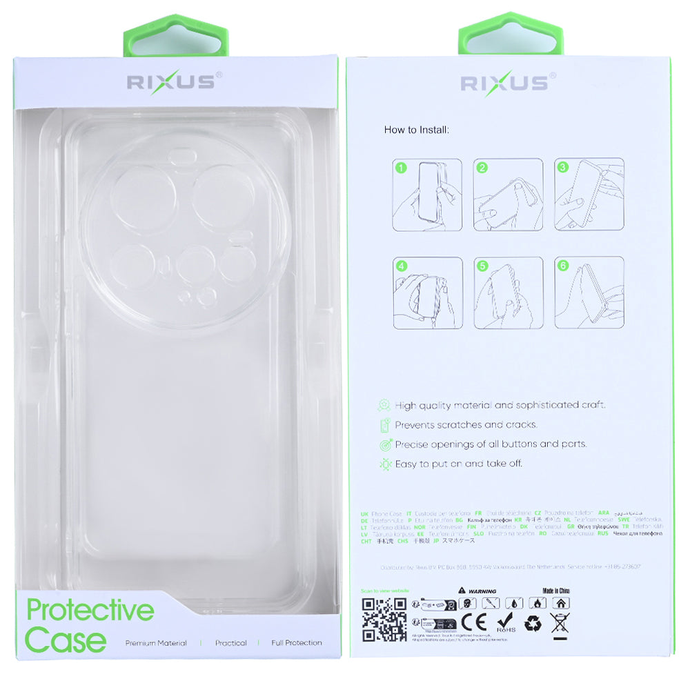 Rixus Anti-Burst Case For Xiaomi 15 Ultra Transparent
