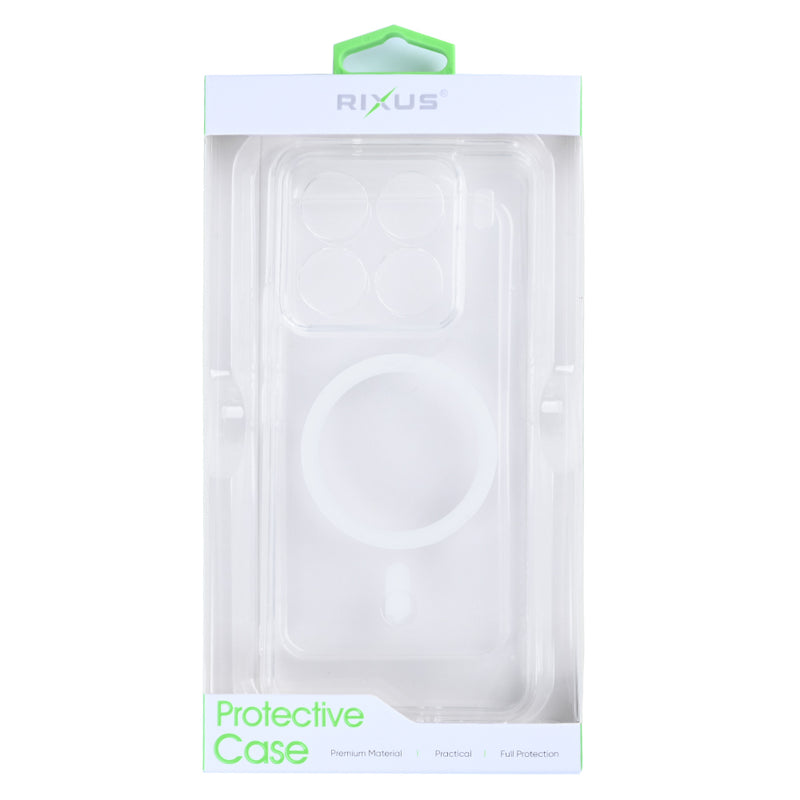 Rixus Anti-Burst Case With MagSafe For Xiaomi 15 Pro, 15S Pro Transparent