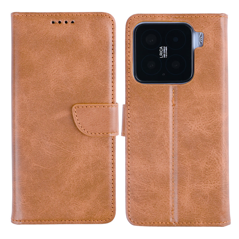 Rixus Bookcase For Xiaomi 15 Light Brown