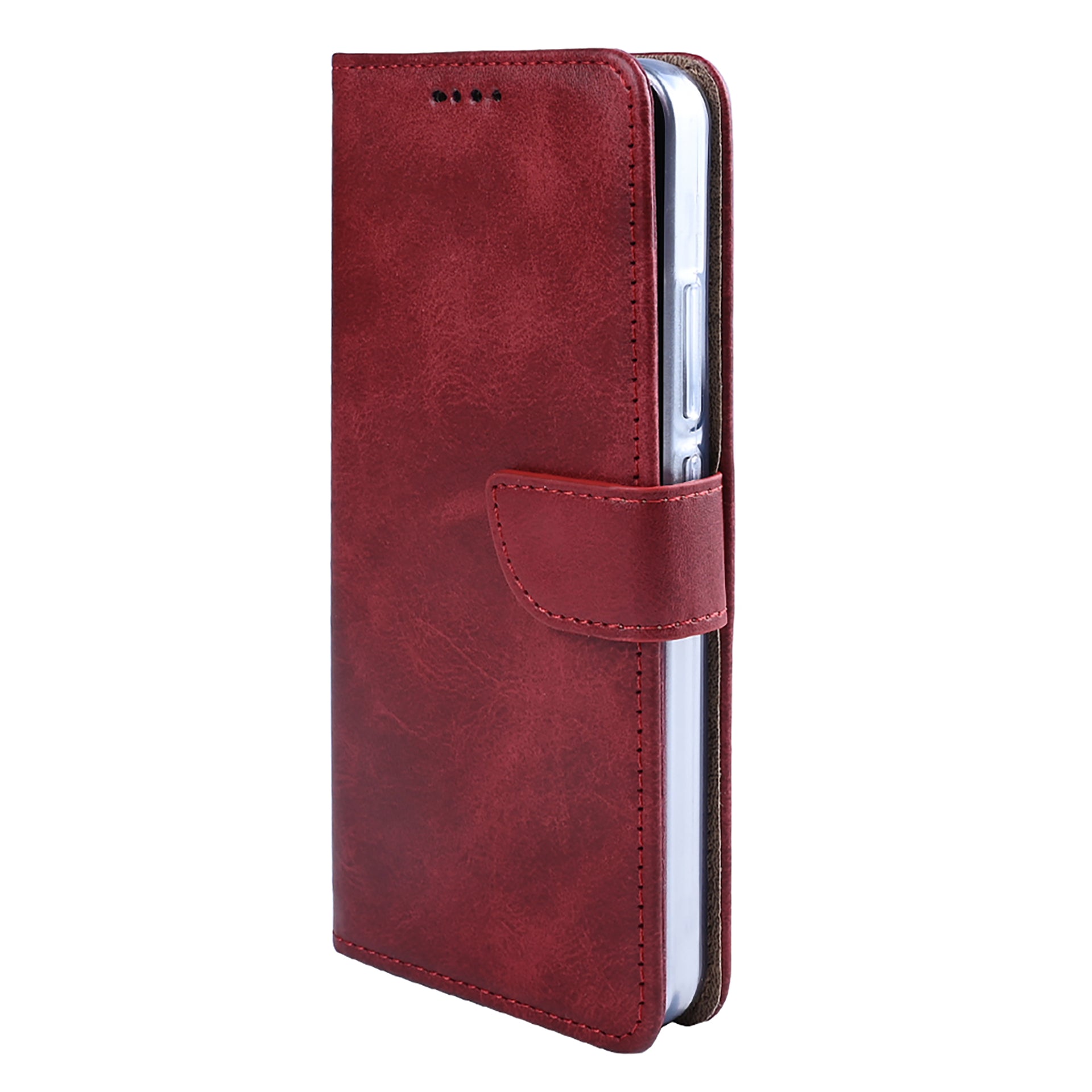 Rixus Bookcase For Xiaomi 15 Dark Red