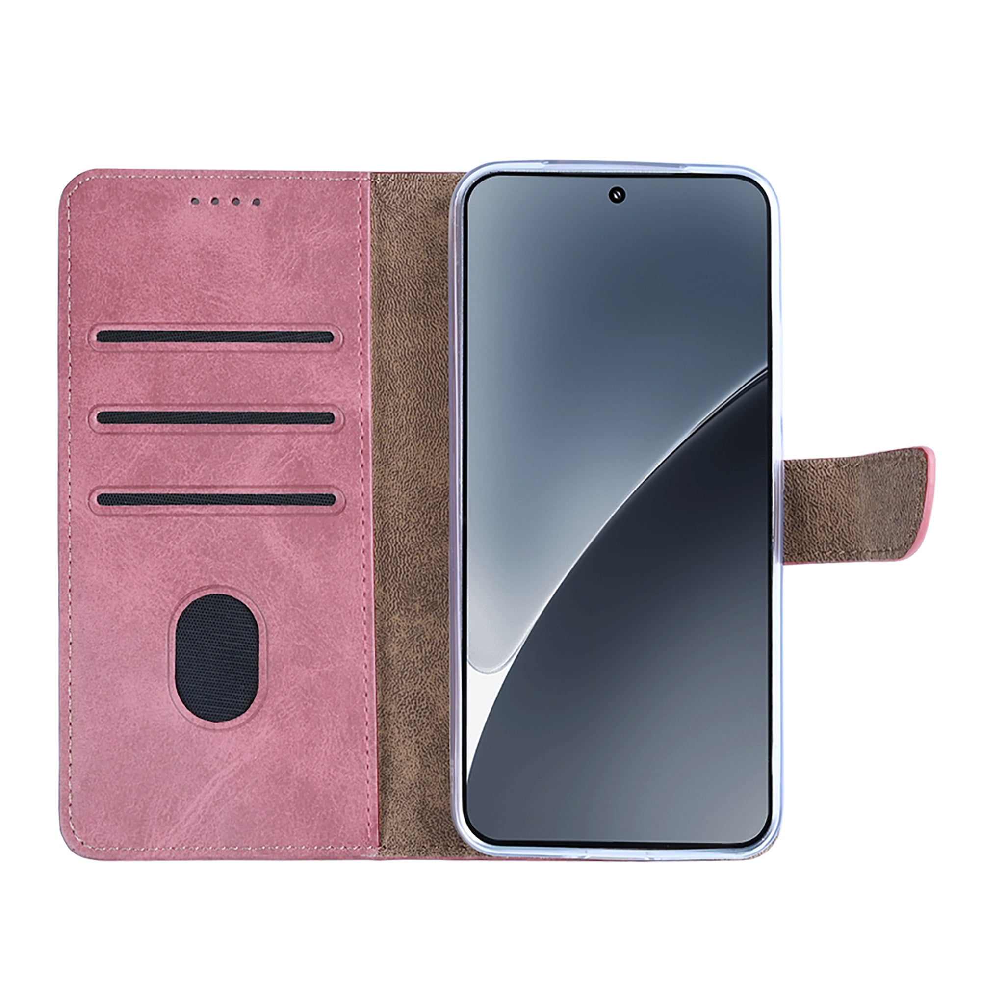 Rixus Bookcase For Xiaomi 15 Pink