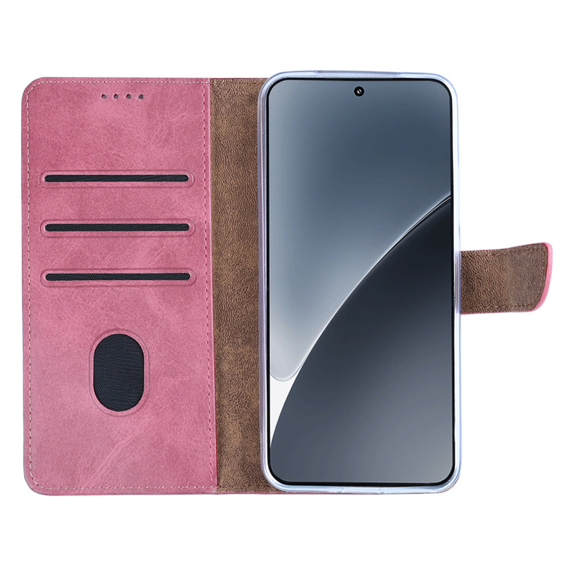 Rixus Bookcase For Xiaomi 15 Pink