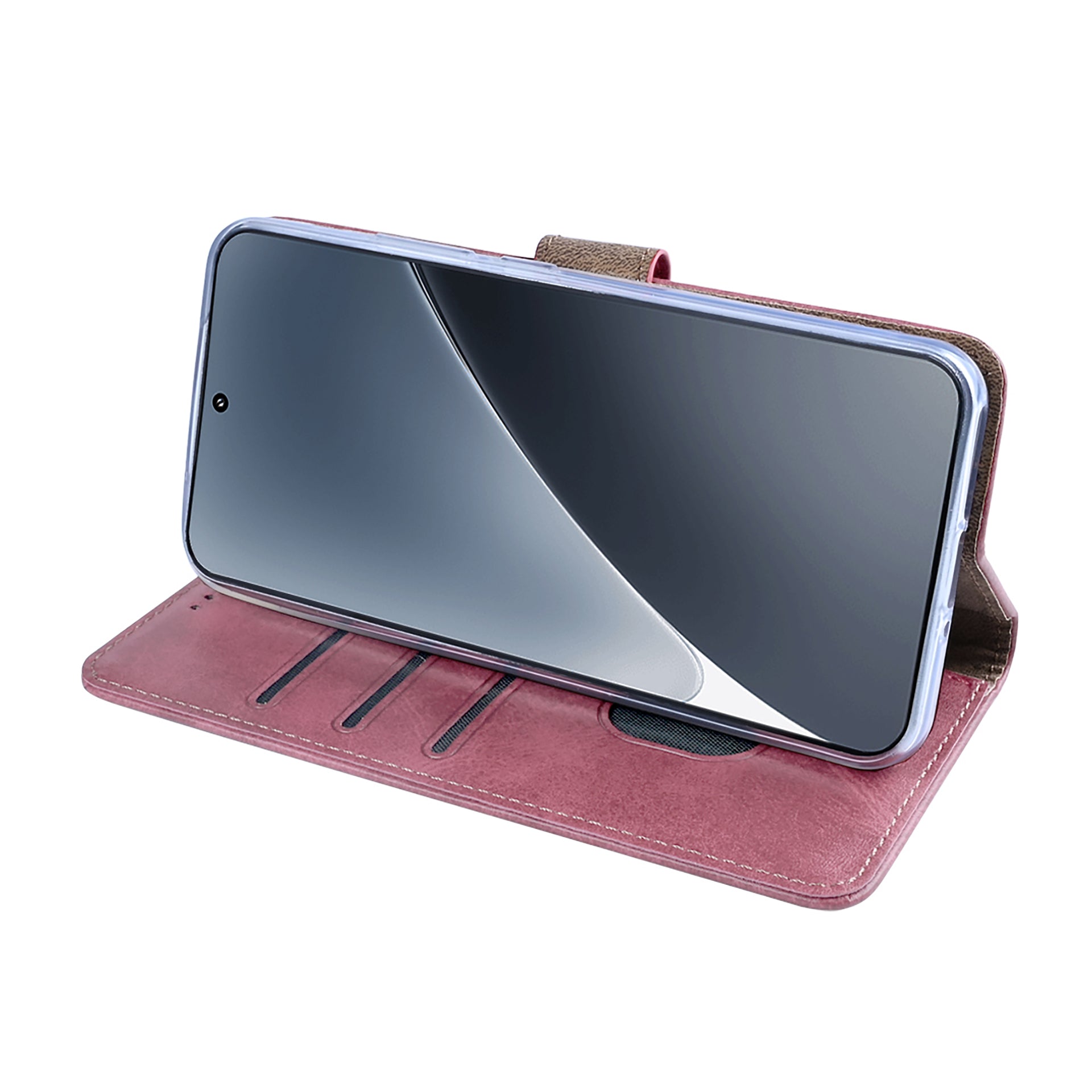 Rixus Bookcase For Xiaomi 15 Pink