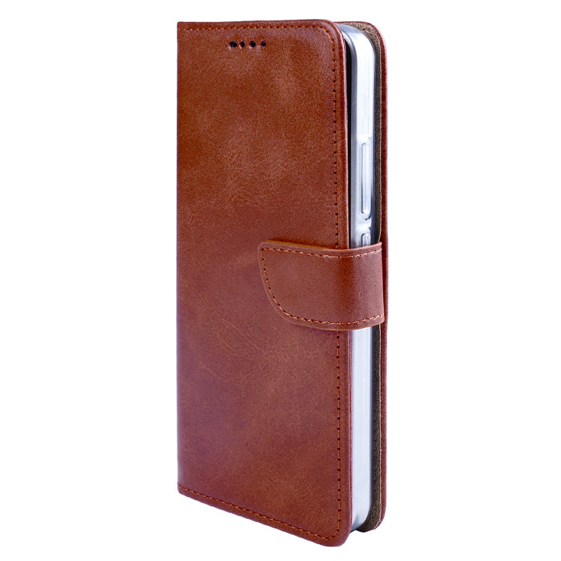 Rixus Bookcase For Xiaomi 15 Pro Brown