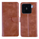 Rixus Bookcase For Xiaomi 15 Pro Brown