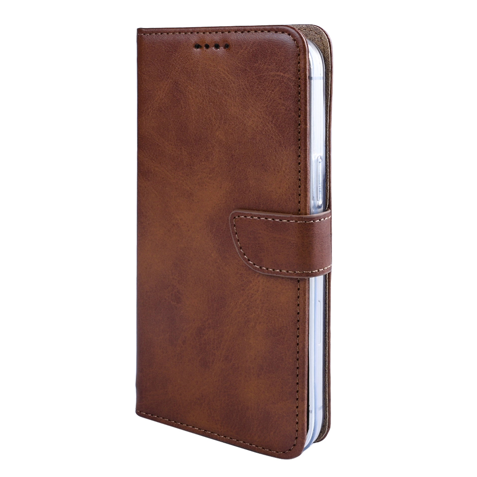 Rixus Bookcase For Xiaomi 15 Pro Brown