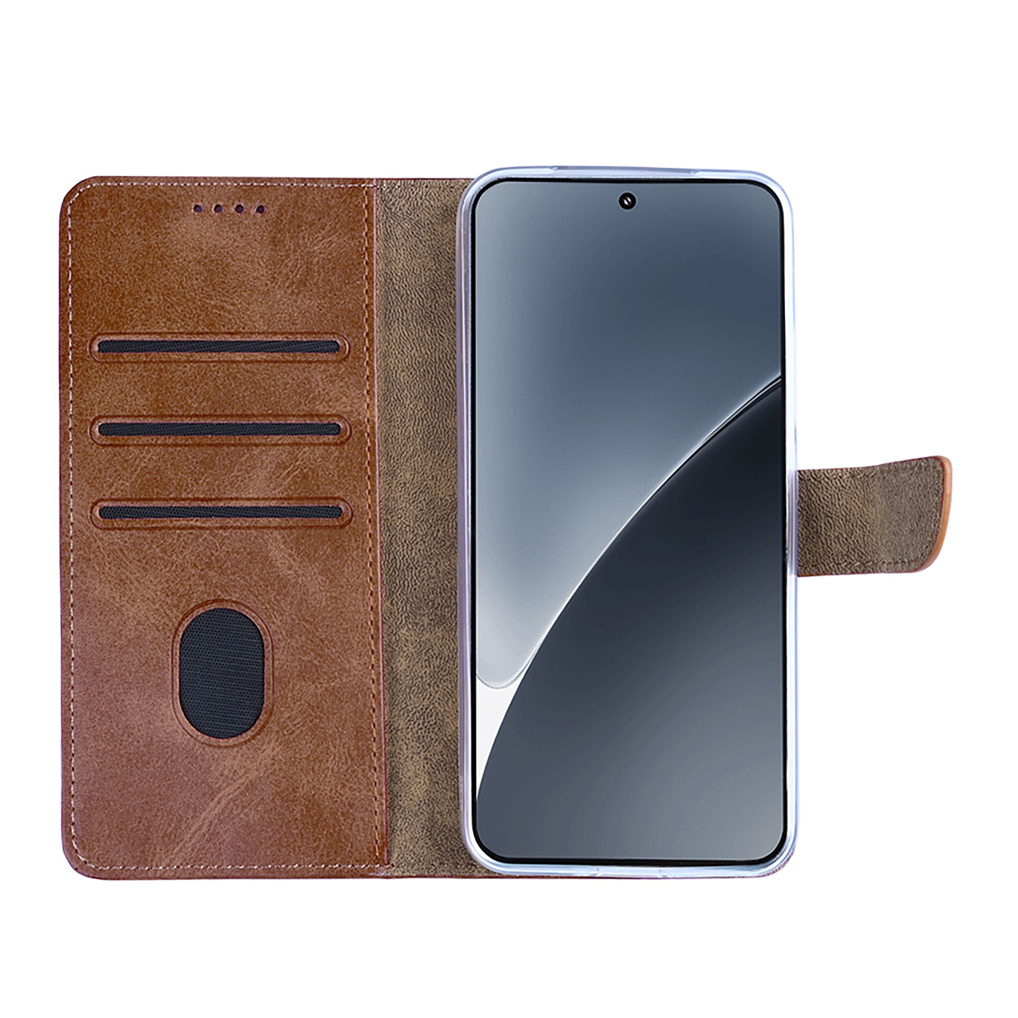 Rixus Bookcase For Xiaomi 15 Brown