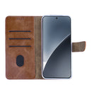 Rixus Bookcase For Xiaomi 15 Brown