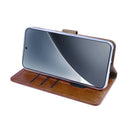 Rixus Bookcase For Xiaomi 15 Pro Brown