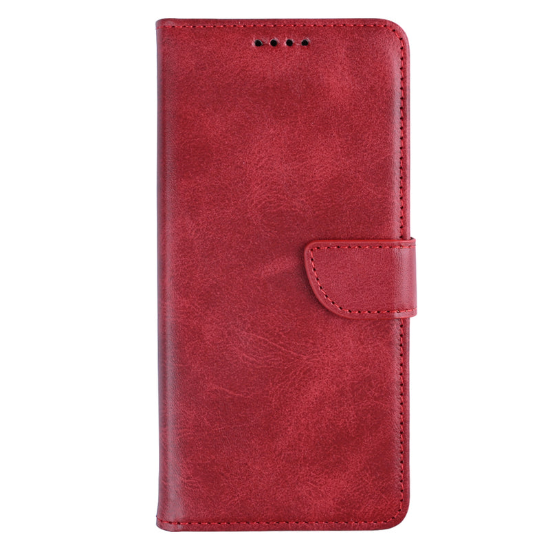 Rixus Bookcase For Xiaomi 15 Pro Dark Red