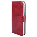 Rixus Bookcase For Xiaomi 15 Pro Dark Red