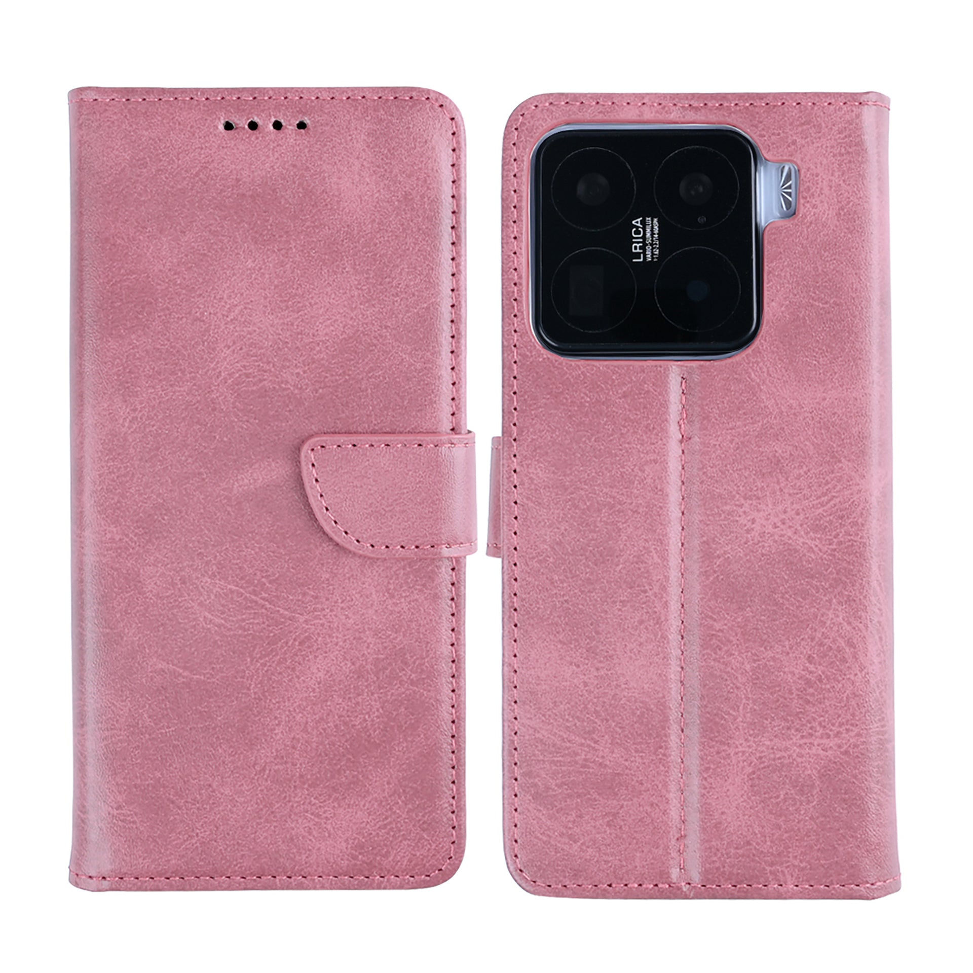 Rixus Bookcase For Xiaomi 15 Pro Pink