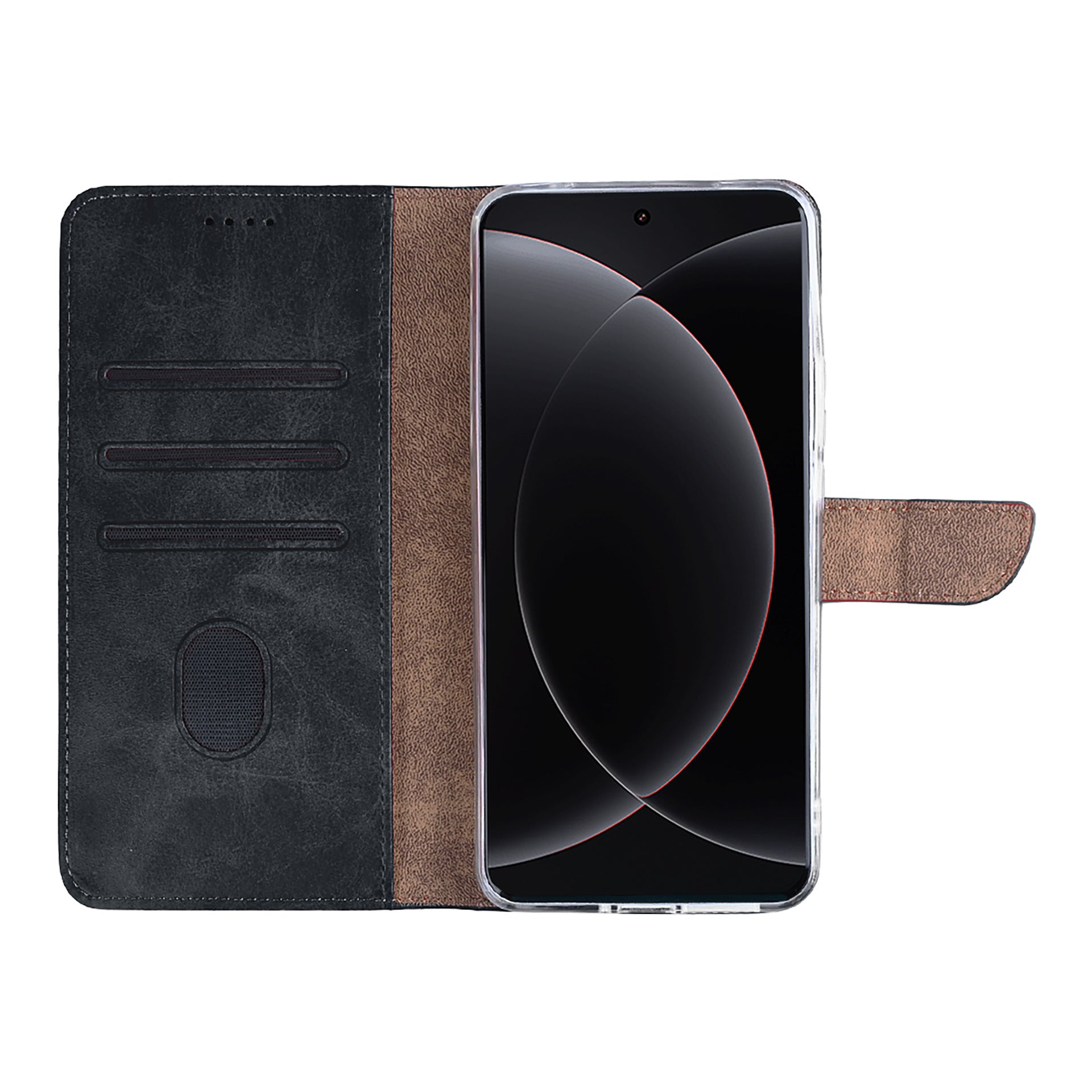 Rixus Bookcase For Xiaomi 15 Ultra Black