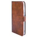 Rixus Bookcase For Xiaomi 15 Ultra Brown