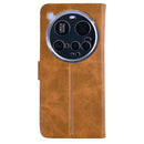 Rixus Bookcase For Xiaomi 15 Ultra Light Brown