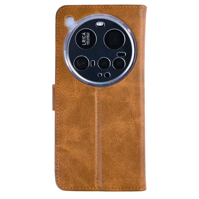 Rixus Bookcase For Xiaomi 15 Ultra Light Brown