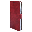 Rixus Bookcase For Xiaomi 15 Ultra Dark Red