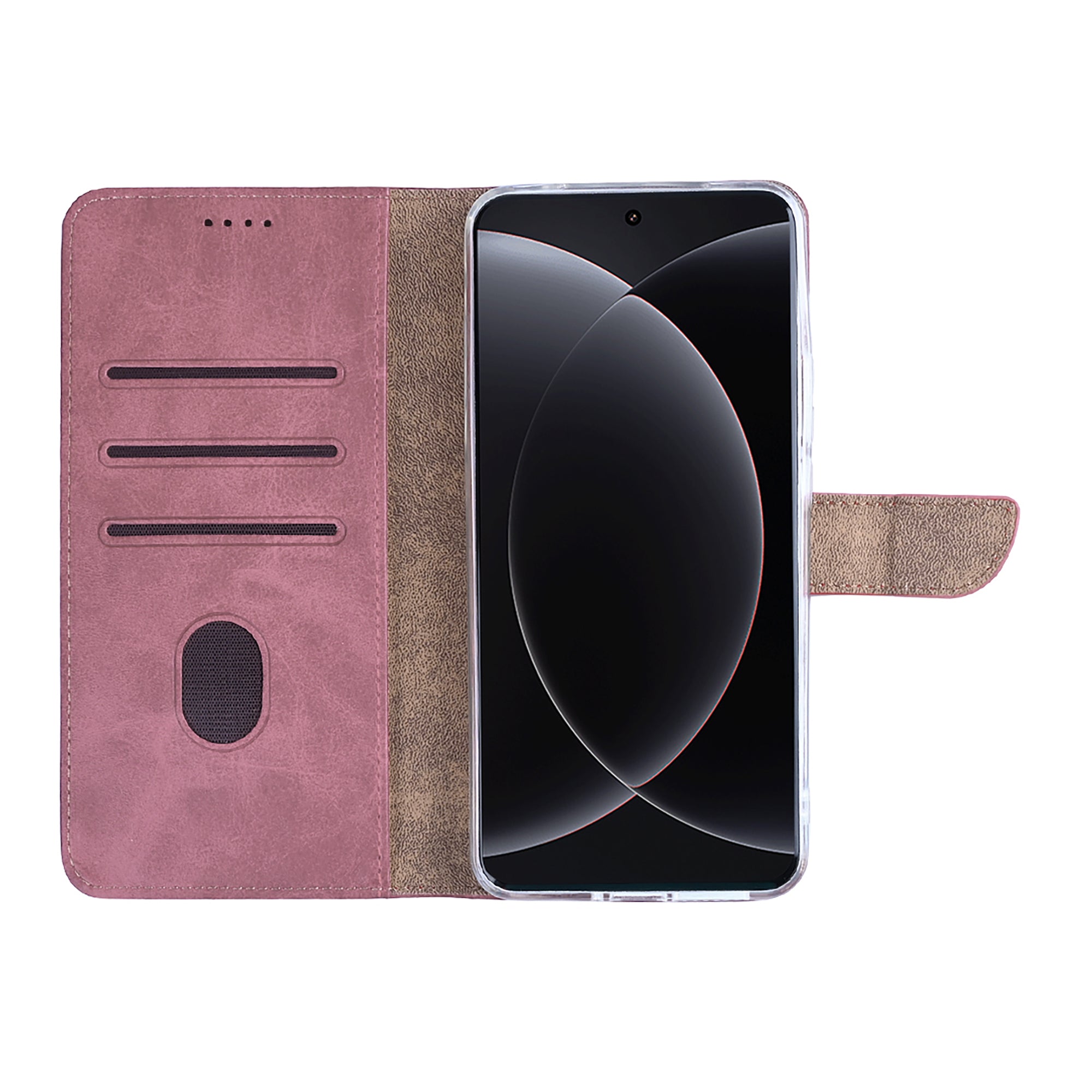 Rixus Bookcase For Xiaomi 15 Ultra Pink